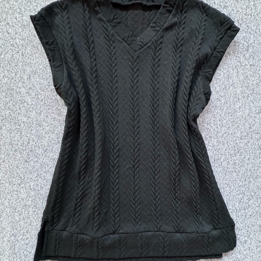 Black knit sweater dress